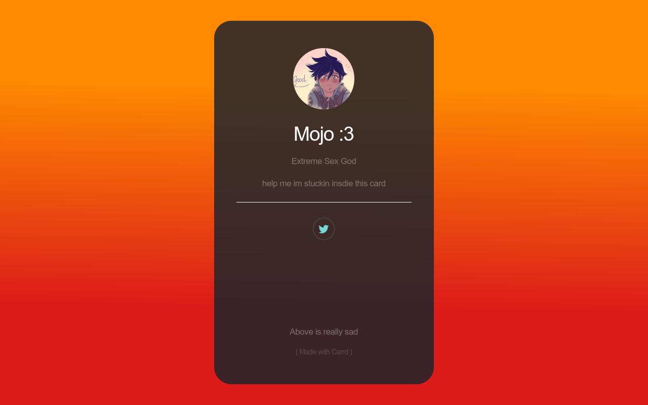 Carrd profile picture for @mojo